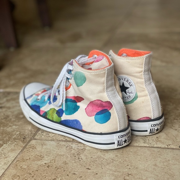 Polka Dot Converse High Top Sneakers - Picture 6 of 6